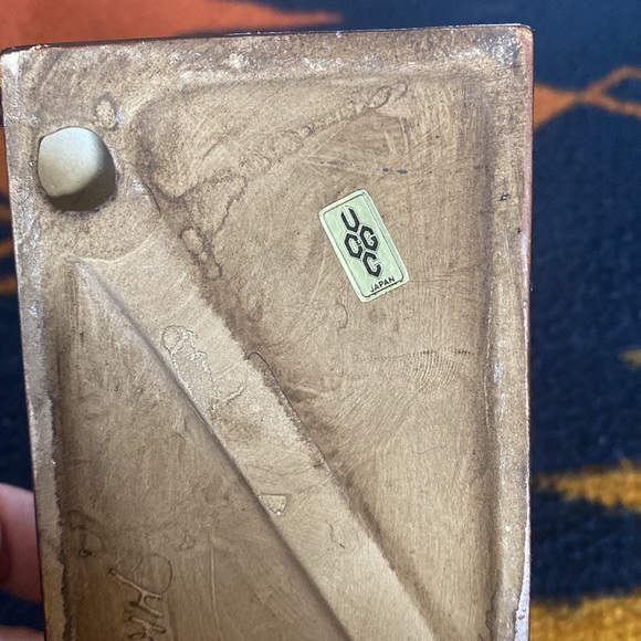 VTG Japanese Owl on Log with Mushrooms. Ceramic. No Chips. 5” x 7.5” - Picture 10 of 10